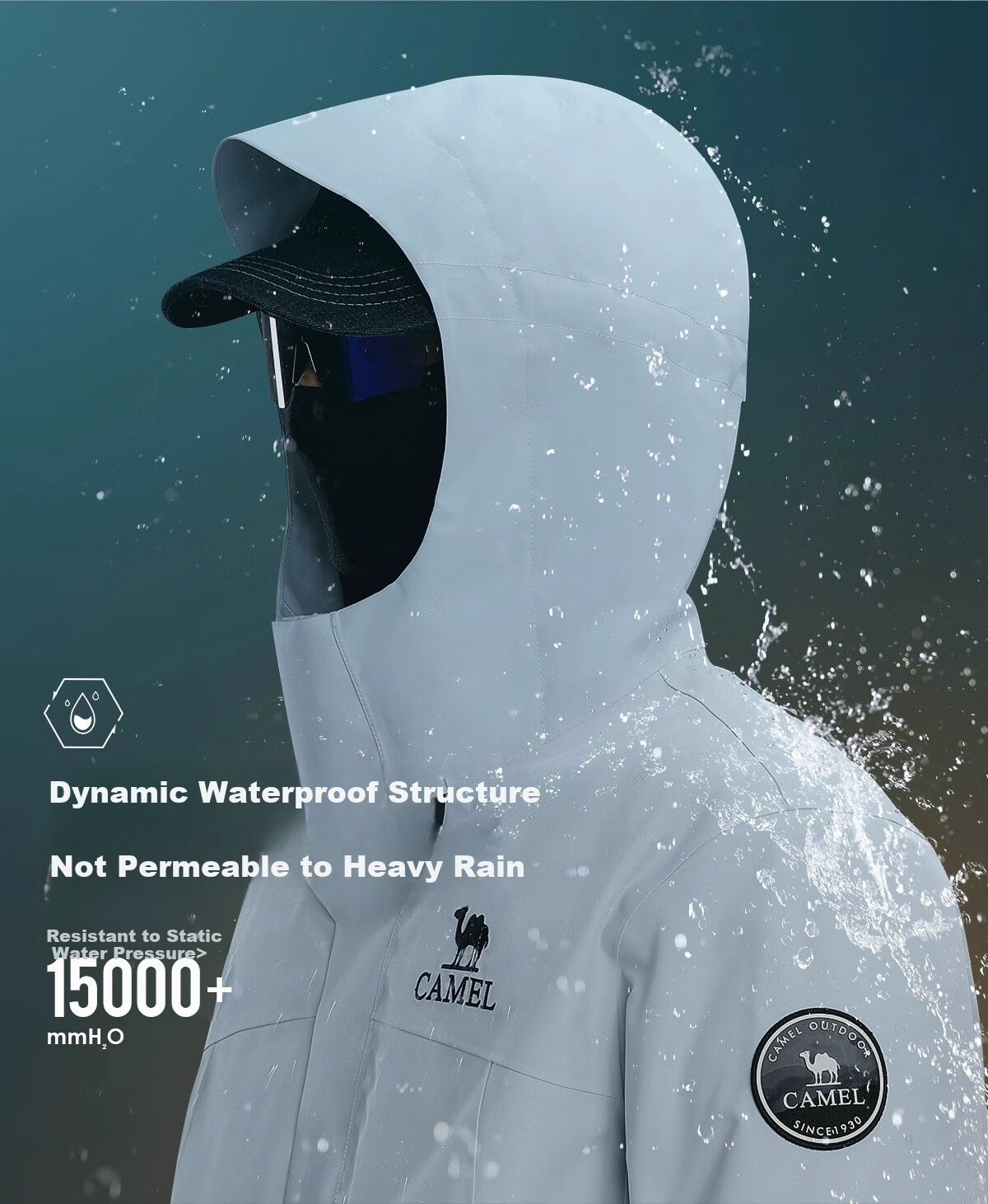 CAMEL Outdoor 3-in-1 Down Jacket for Men 2025 New Model Water-Resistant Down Liner Windproof Waterproof Jacket B189 15