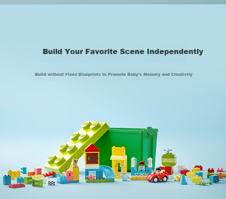 LEGO Building Blocks, 10914 Deluxe Colorful Large Green Bucket, Toy for Boys And Girls, Children's Birthday Gift, Large Bricks 5