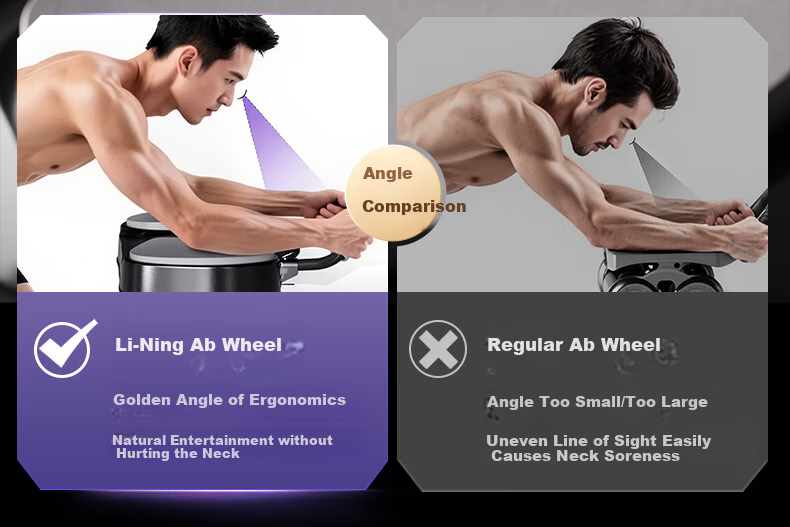 Li-Ning Four-Wheel Smart Ab Wheel with Counter, Automatic Rebound, Professional Abdominal Trainer, Abdominal Reduction Fitness Equipment for Home Use 12