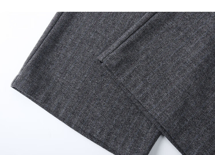 Demana Luxury Feel Wool Blend Winter Simple Style Straight Leg Cropped Herringbone Slimming Women's Casual Pants 5