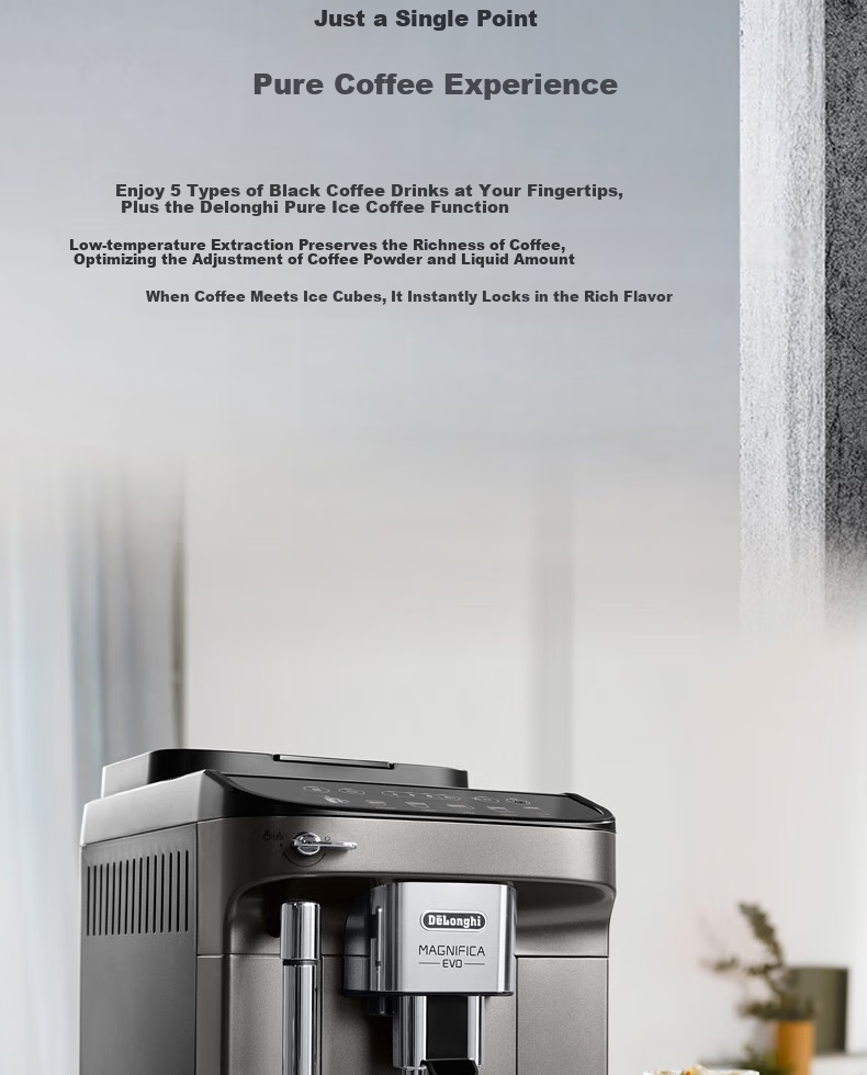 Delonghi Imported Italian Fully Automatic Coffee Machine E MAX Home Use Bean And Ground Coffee Dual-Use Simple Control Manual Milk Frother System 13 Grinding Levels Automatic Cleaning EMAX One's Member 8