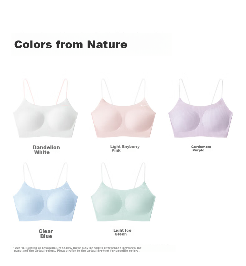 Like UU Thin Strap Bra for Female Students in Middle And High School, Puberty Underwear, Girls' Bra, Lightweight And Breathable Camisole 27