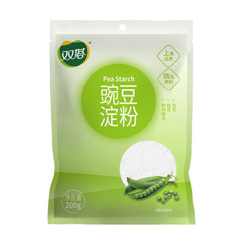 双塔 豌豆淀粉200g家用生粉炸酥肉裹肉粉勾芡凉粉饼干蛋糕烘焙原料