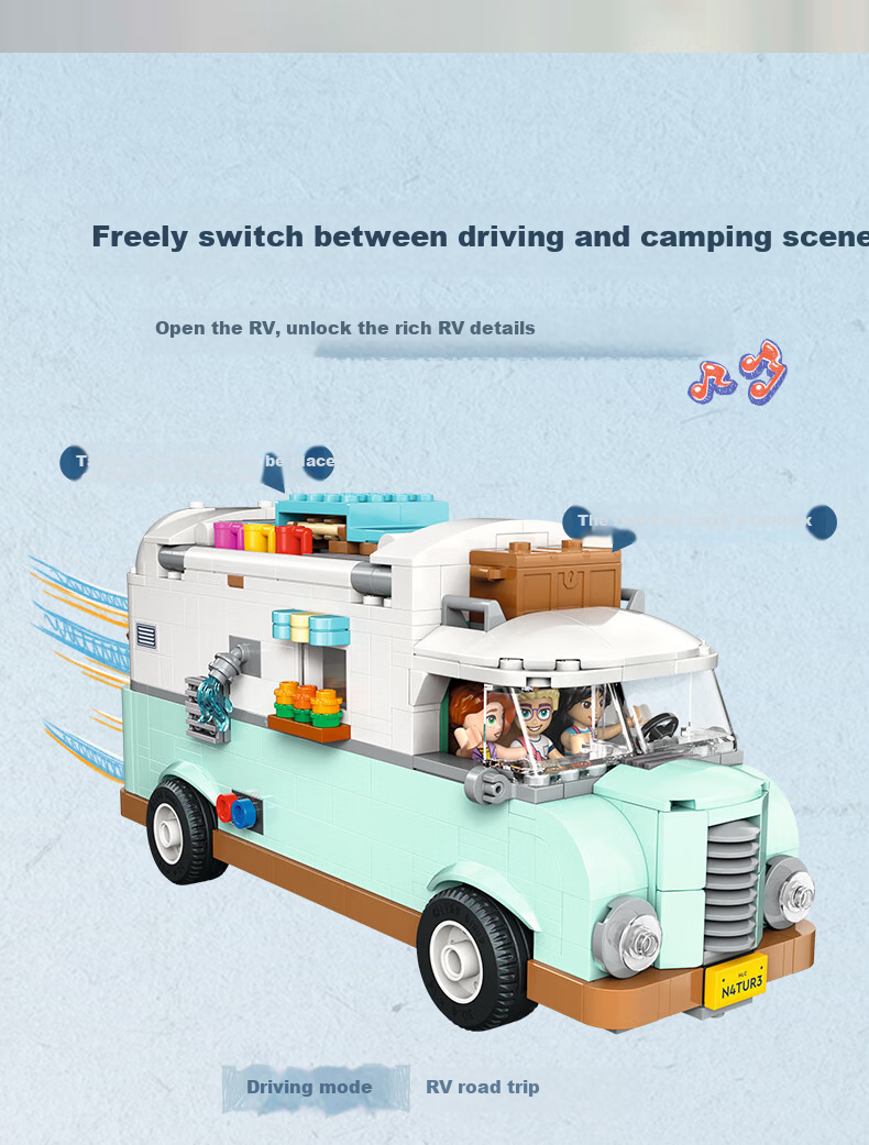 LEGO Friends 42663 Camping Explorer Car, Adventure Toy for Boys And Girls, Children's Birthday Gift, Home Decoratio 4