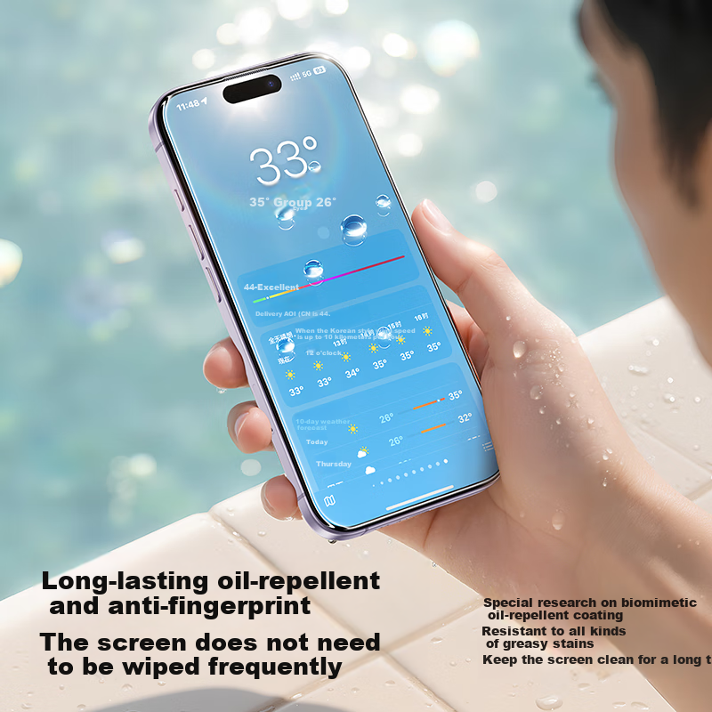 Защитное стекло Shanmo AR Anti-Glare для iPhone 17, противоударное, антибликовое, полное покрытие