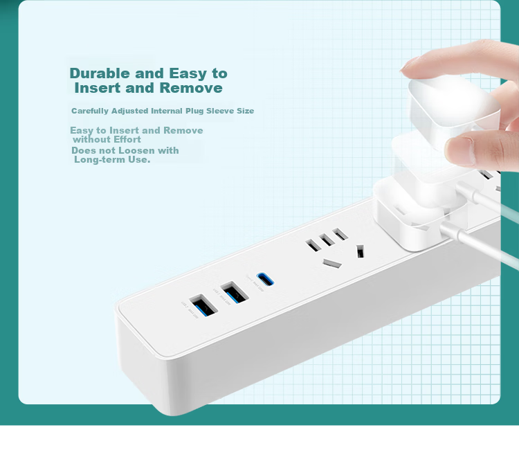 BULL 30000mAh PD Apple Fast Charging Power Strip/Extension Cord/Surge Protector/Desk Charger, USB + 3 Outlets, 3 Meters Long, White, GNV-UU4303B Master Switch 4