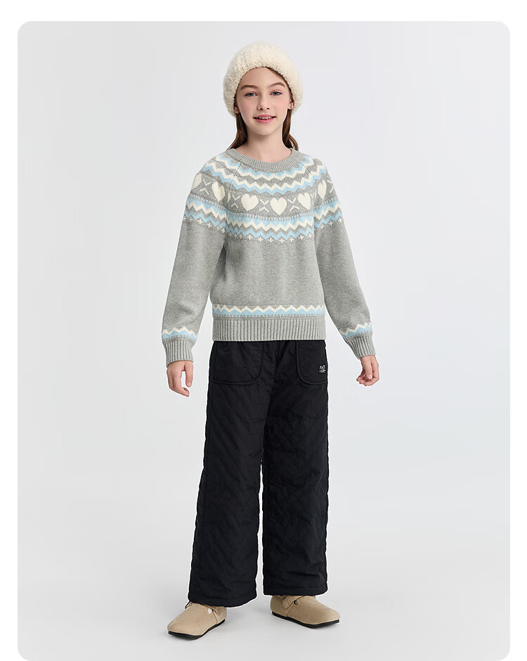 BALABALA balaOne Girls' Straight Down Pants Children's Winter Warm Trousers 2025 208425108002 6