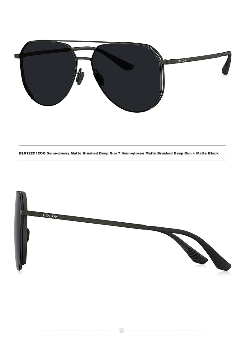 BOLON Sunglasses, Polarized Driving Fishing Sun Protection Glasses for Men, Toad-Shaped Glasses, Gift for Boyfriend, Trendy BL8122 D11 16