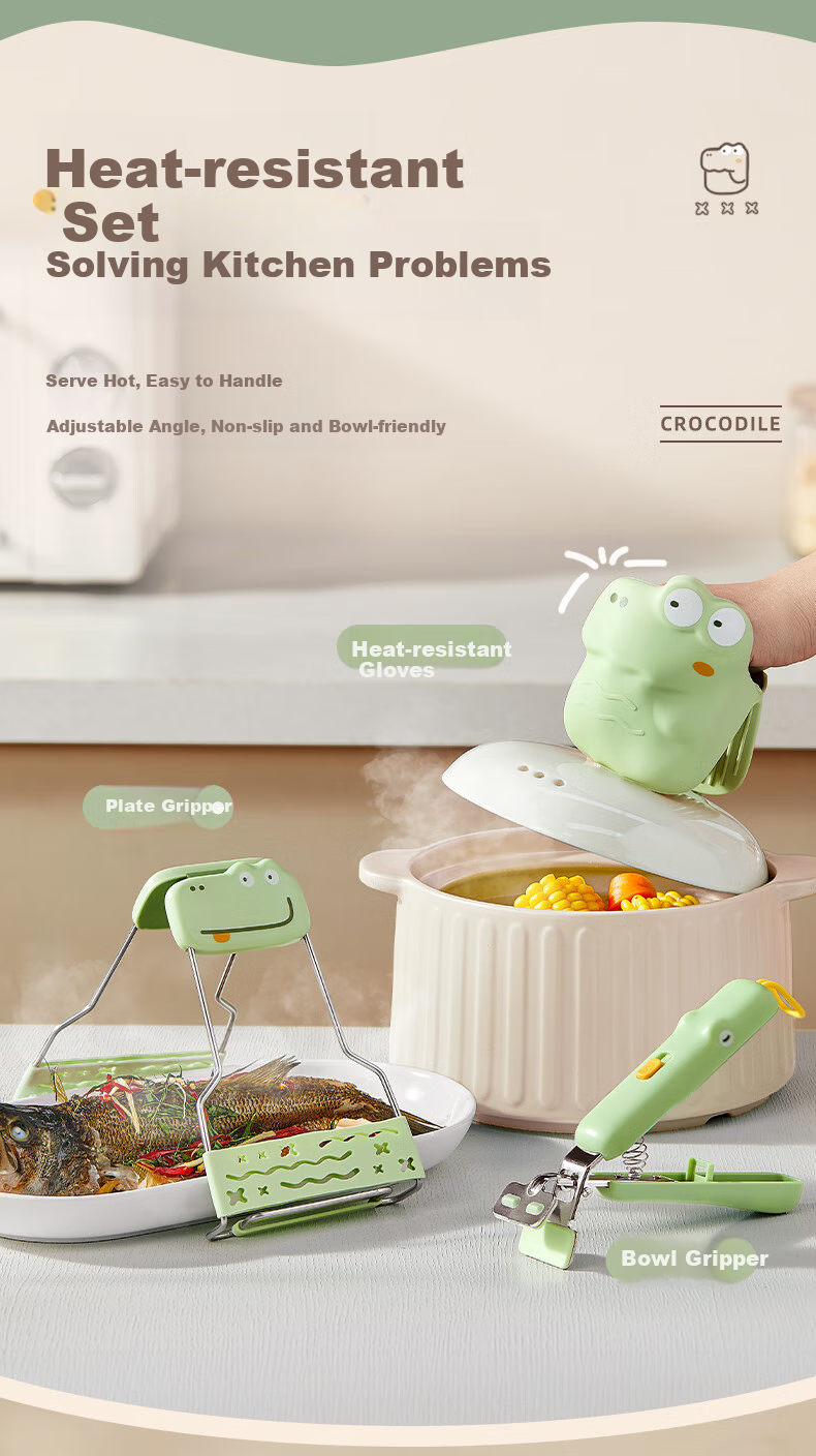 Jiadu Bowl Clamp, Anti-Scalding Clip, Plate Clip, Non-Slip Serving Tray, Steamer Clip, Kitchen Bowl And Plate Clamp, Bowl Holder 3