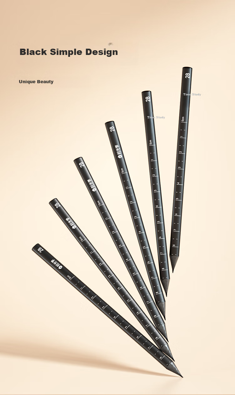 [ SHIGUANGXUE ] HB Thick White Pencil Set with Eraser And Cap, Name Stickers for Primary School Students in Grades 1-3, Graphite Pencils for Children And Kindergarten Stationery Supplies 2