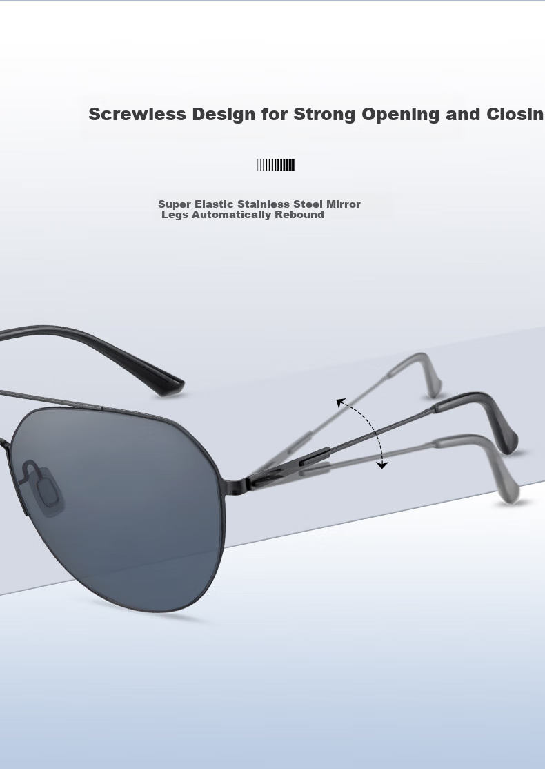 HORIEN Men's Sunglasses, UV Protection, New Aviator Polarized Lenses, for Driving, Specialized Men's Sunglasses, Gift 5