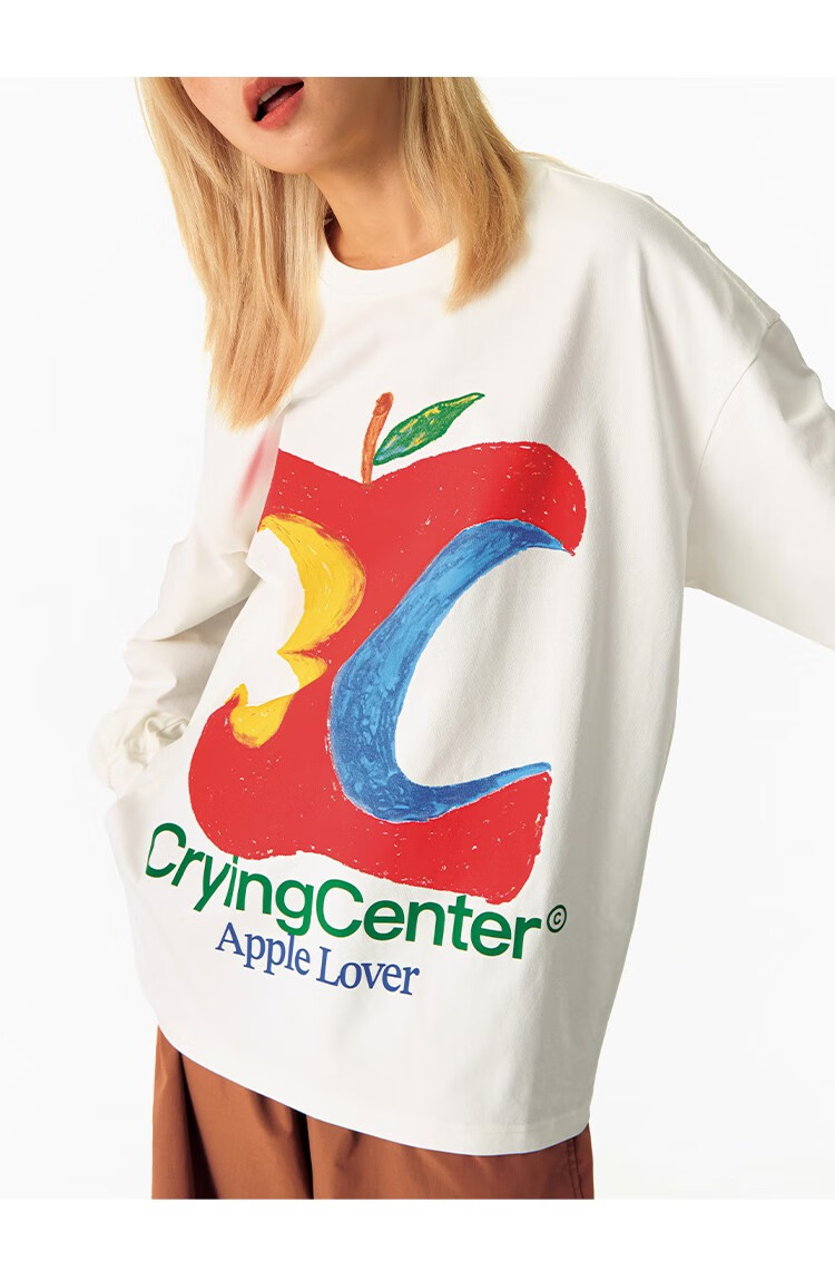CryingCenter 3C Apple Graffiti Long Sleeve T-Shirt Black M 5