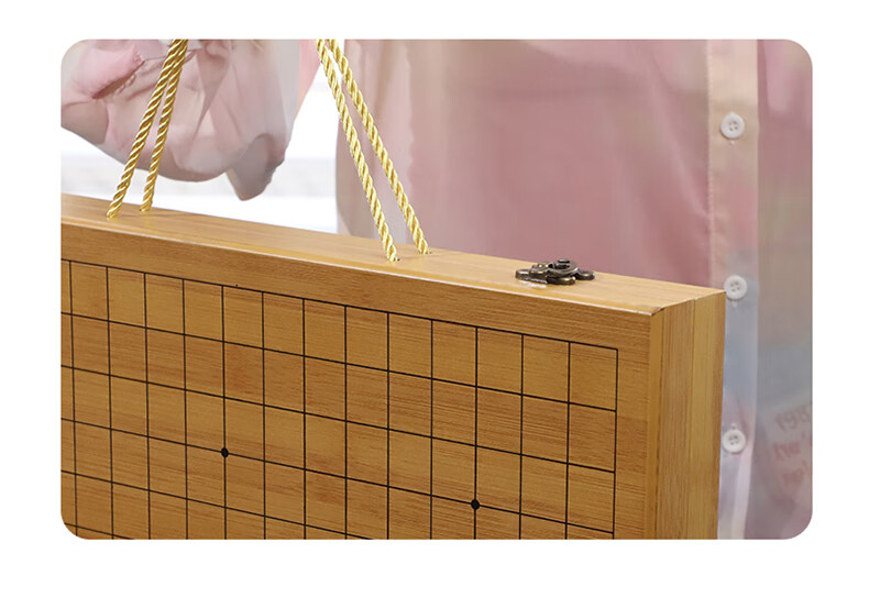 Guan Xiao Er Go Set Five-in-a-Row Foldable Portable Chessboard Handheld Gift Box Camping Wooden Box 361 Pieces 19x19 Black and White Stones 6