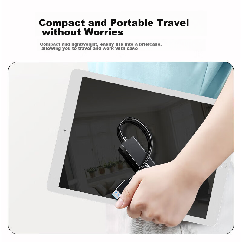 Acer USB 3.0 Hub, Expansion Dock, High-Speed 4-Port Hub Adapter, Compatible with Desktop Computers And Laptops, Multi-Port Converter, Extension Cable, 1 Meter