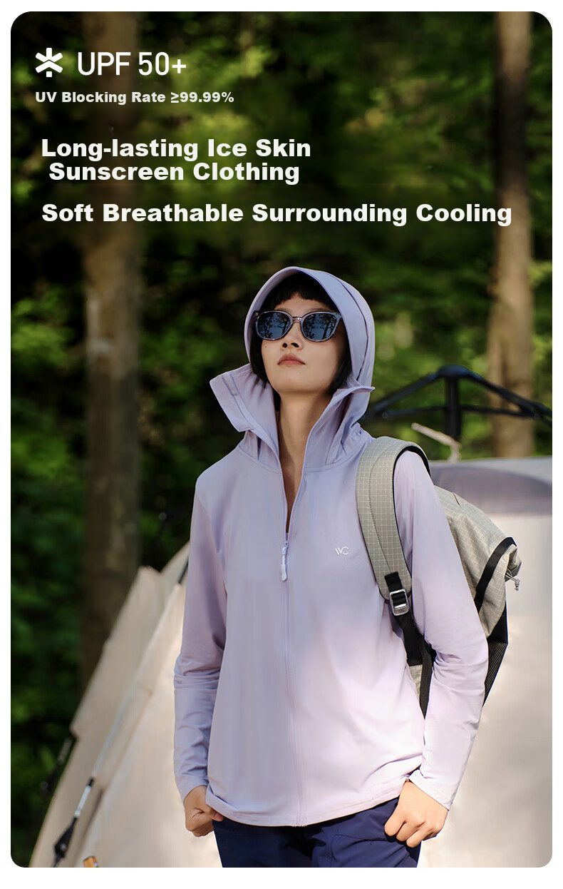 VVC Sun Protection Clothing for Women, Ice Silk Cool-Feeling Breathable UV-Resistant Shawl, Urban Light Outdoor Short Jacket, Simple White 1.0 1