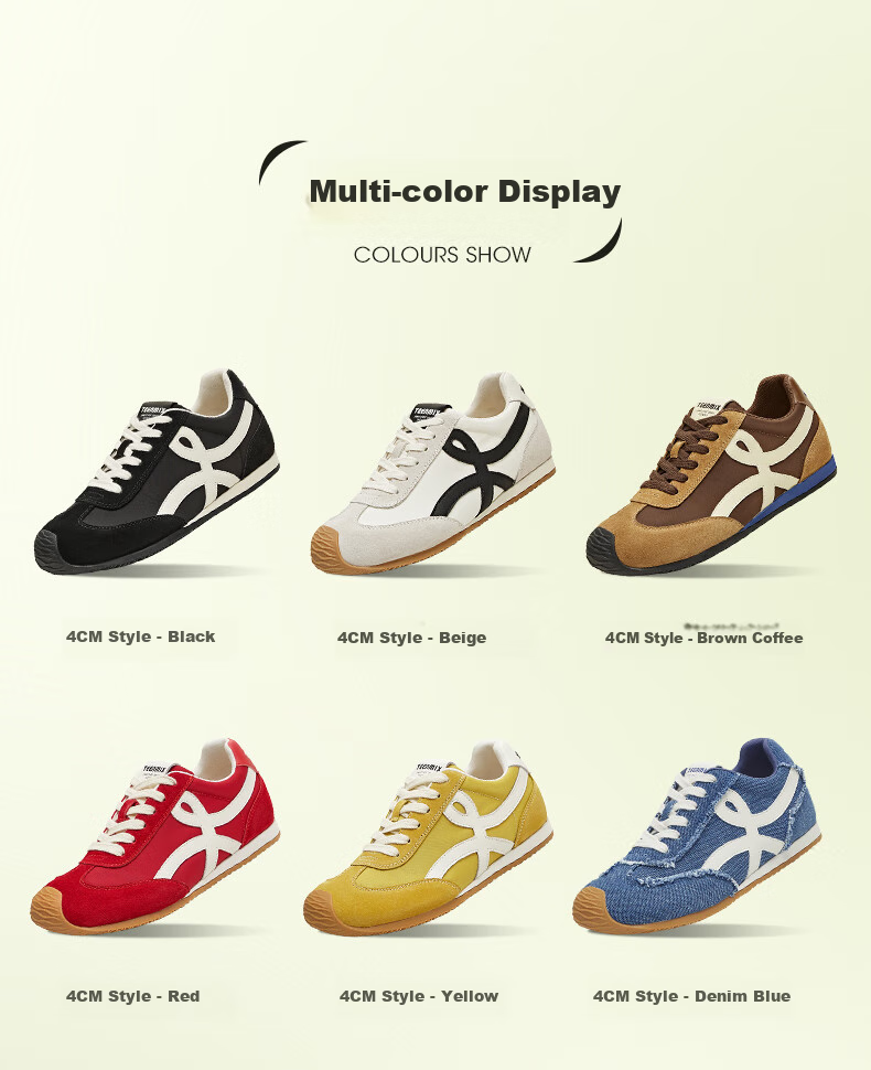 TEENMIX Rainbow Filling Candy, Height-Increasing Thick-Soled Red Forrest Gump Sneakers, Casual Sports Shoes 4