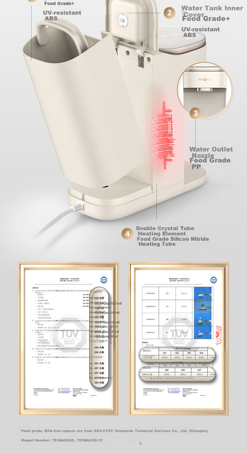 PHILIPS Instant Hot Water Dispenser for Home Use, UV Sterilization, Compact Countertop Design, No Installation Required, Office Desk Hot Beverage Machine, Electric Kettle, Portable Water Boiler ADD8202 12