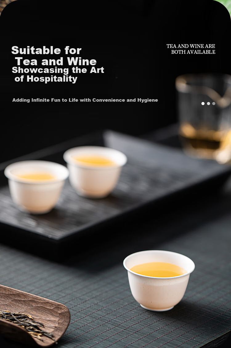 SHUANG YU Disposable Kung Fu Tea Cups, 60ml*200 Pieces, High-Quality Tasting Cups, Plastic Small Teacups, Water Cups with Storage Rack 4