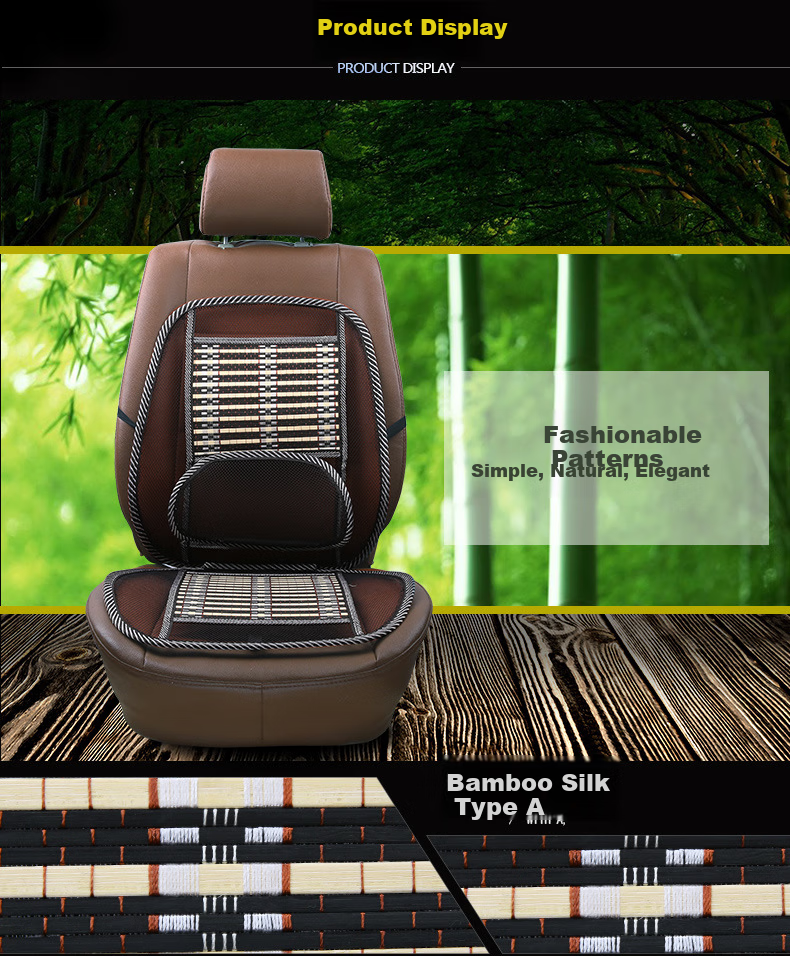 Dijialun Car Seat Cushion, Summer Cooling Pad, Wooden Bead Front Row Single Piece Seat Cover, Ventilated Truck Seat Cover, Cooling Mat, Office Chair Lumbar Support, Headrest Pad, All-Season Universal, Coffee Color with Headrest 5