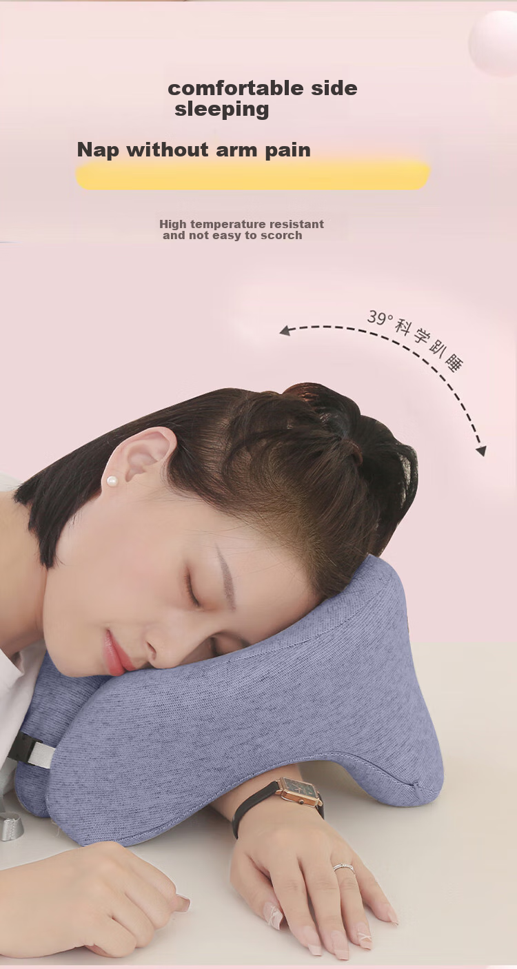 Yalu U-Shaped Pillow, Nap Pillow for Office Lunch Break, Memory Foam Neck Support Pillow, Portable Travel Cushion for Airplane Trips 8