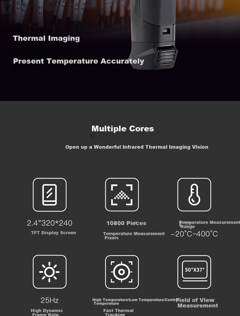 CEM DT-874Z Thermal Imager, High-Precision Infrared Imaging Power Fault Underfloor Heating Leak Detection Thermal Camera 2