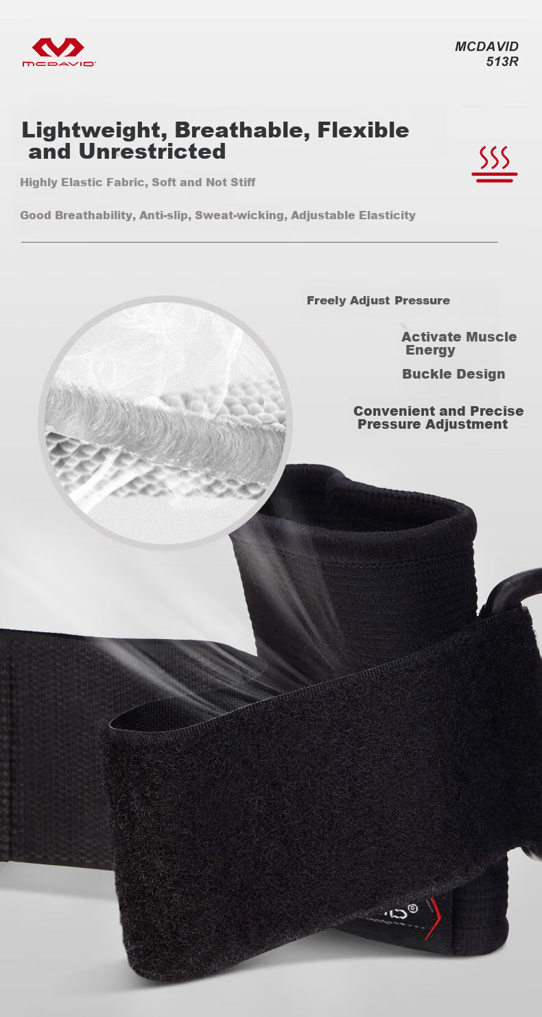 McDavid 513 Basketball Badminton Fitness Wrist Support Breathable Compression Band for Men And Women, Black, S/M 2