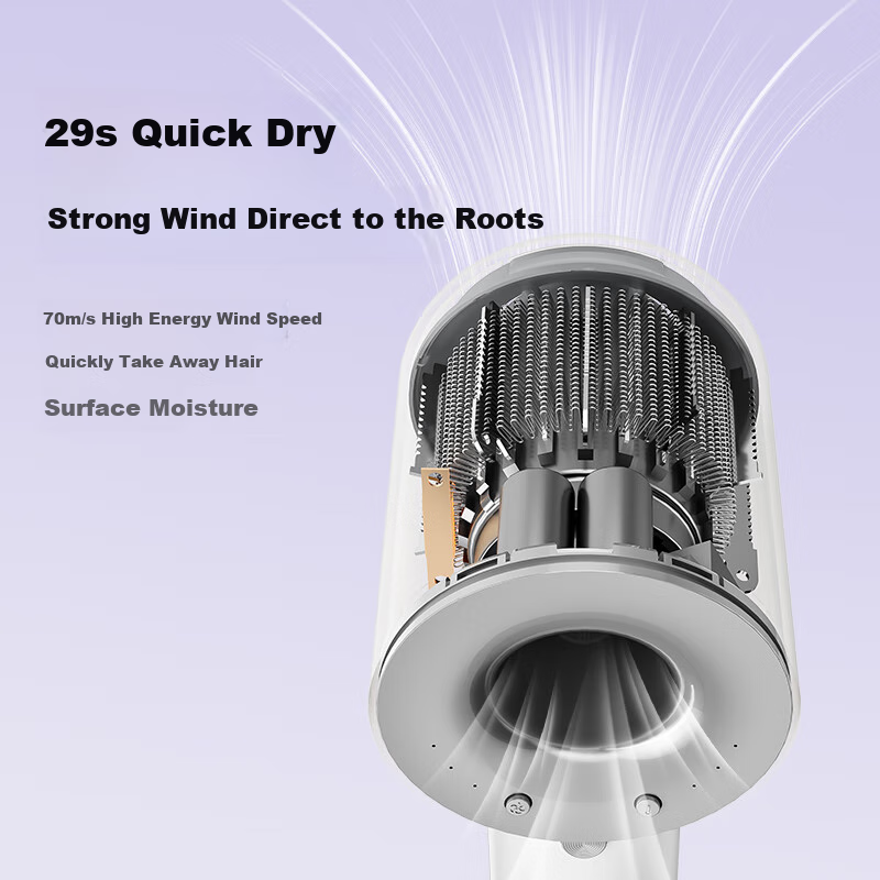 AUX Hair Dryer for Home Use, High-Speed Negative Ion Hair Protection, Quick-Drying, Powerful Airflow, Hair Dryer for Men And Women, High-Power Non-Damaging Hair, Hollow Bladeless Electric Hair Dryer, Girlfriend Gift