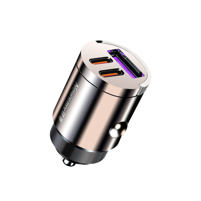 Newsmy Hidden Car Charger, Super Fast PD Charging, Dual-Port Multi-Function Cigarette Lighter Adapter