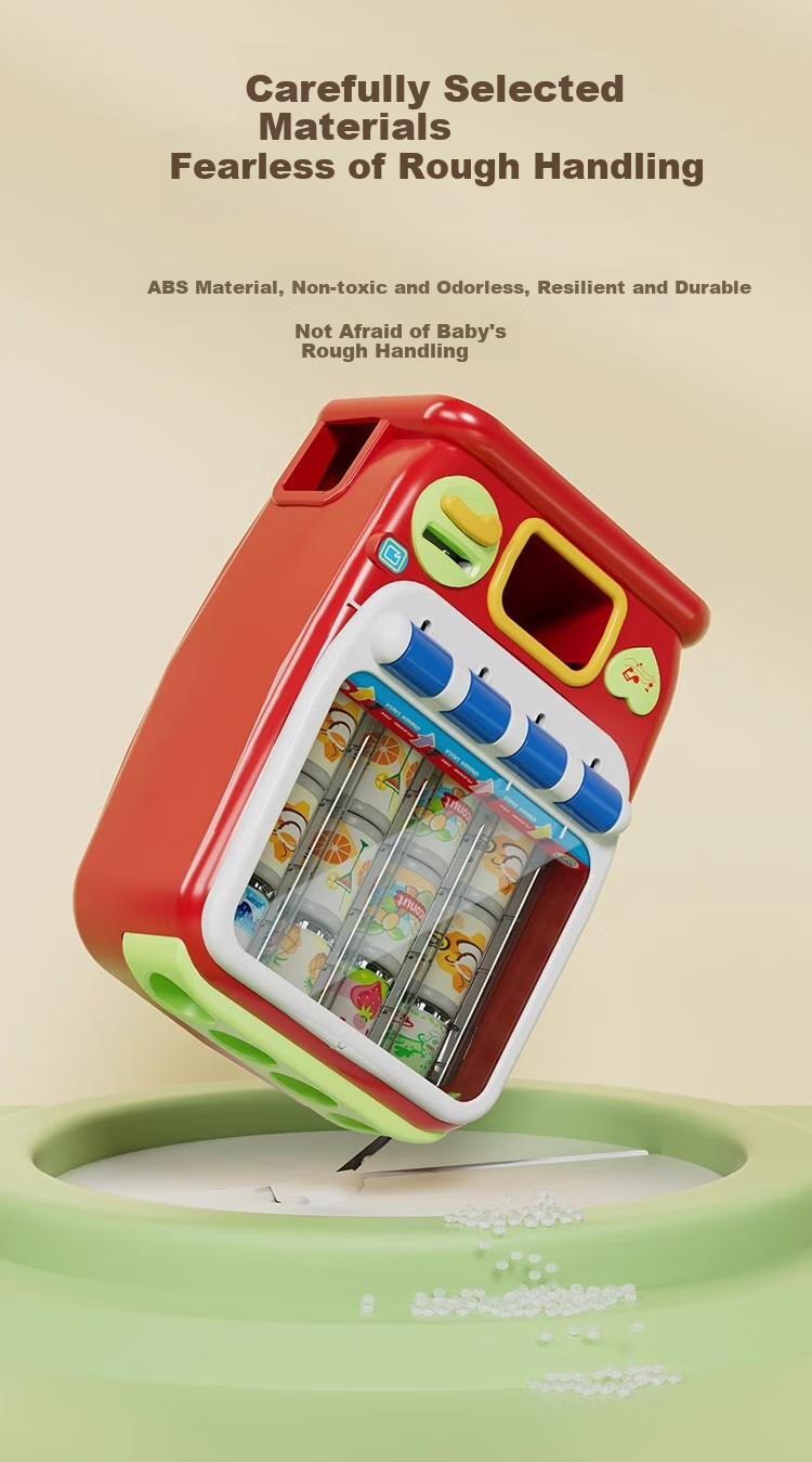 Mabaozibao Beverage Vending Machine Toy, Automatic Coin-Operated, Educational for Children And Girls Aged 3-6, Pretend Play, Birthday Gift for Boys 7