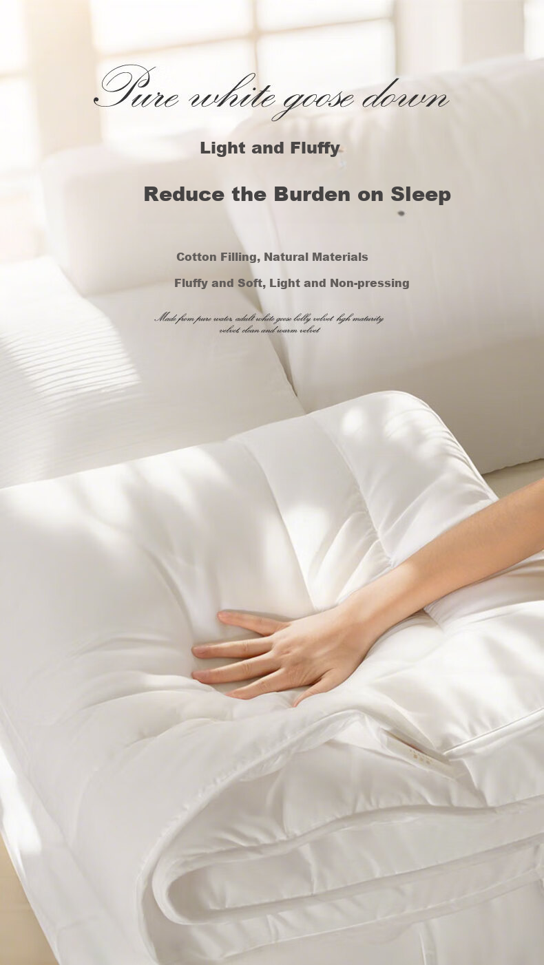 FUANNA Qingxin Fiber Quilt, Two-In Parent-Child Quilt, Thickened Winter Comforter, 8.8 Jin (4.4 Kg), 230*229cm, White 5