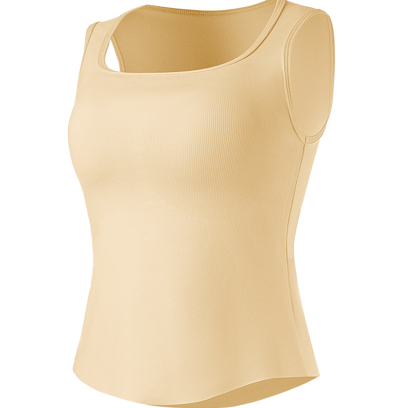 Ziyu Style Women's Thermal Vest 7A Antibacterial Base Layer Autumn Winter Bra-Integrated Mulberry Silk Undershirt