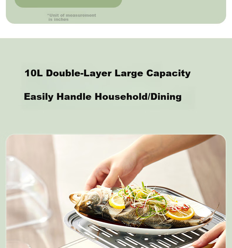 Joyoung Household 10L Double-Layer Multifunctional Electric Steamer Pot, Breakfast Pot, Electric Cooking Pot, Steamed Bun Pot DZ100HG-GZ605 4