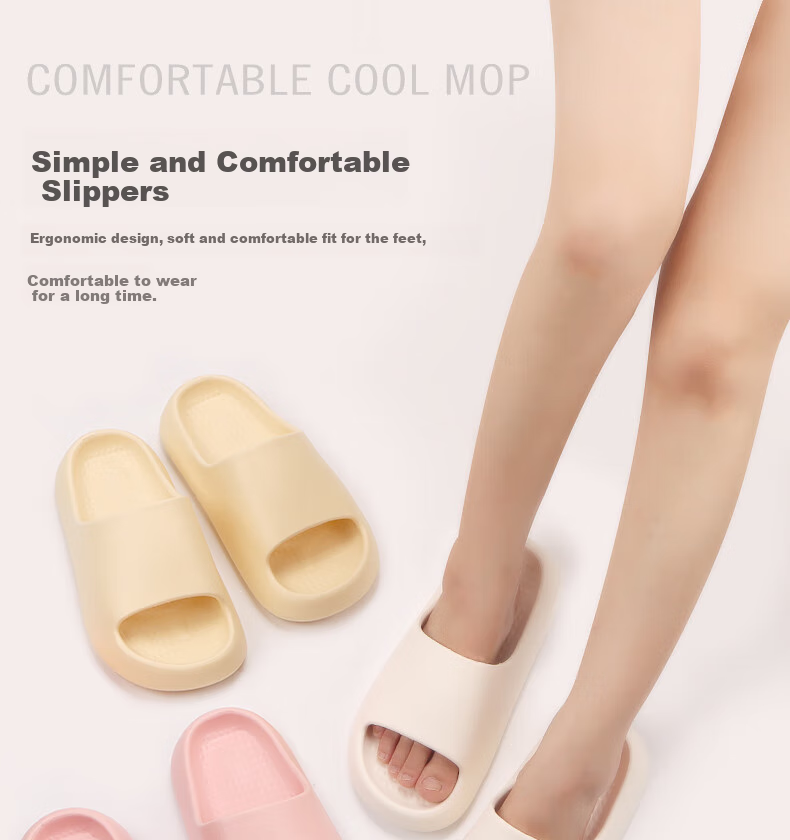 IQGD Slippers for Men And Women, Soft-Soled Floor Slippers, Non-Slip Bathroom Home Slippers for Couples, Model 8308, Cherry Blossom Pink, Size 36-37 1