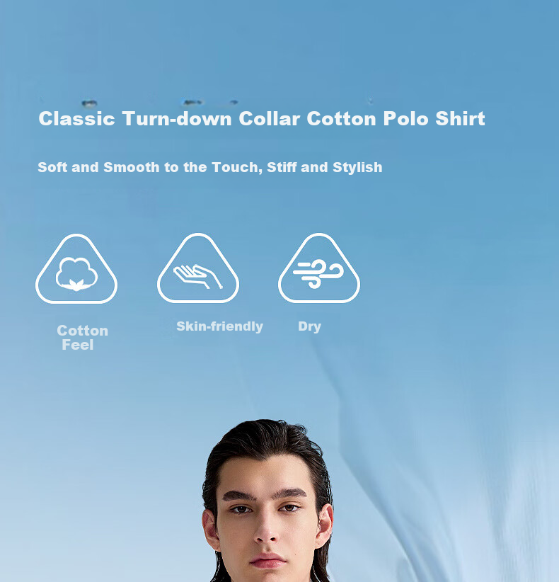 Biyinlefen [Functional Cotton] 2025 Spring New Men's Turn-Down Collar Long-Sleeve Polo Shirt, Lightweight Athletic Casual Skin-Friendly Top 2