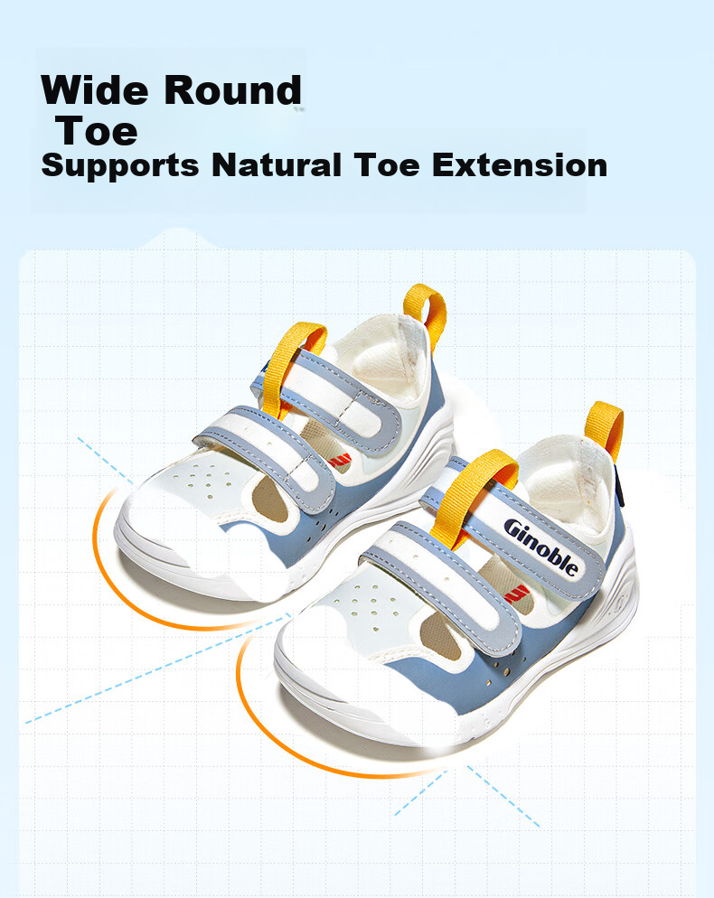 Ginoble Toddler Shoes for 8-18 Months, Sandals for Summer, Breathable Pre-Walking Shoes for Boys And Girls, GB2193 Brow 6