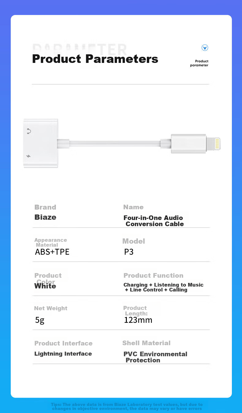 BIAZE Two-In Adapter for Apple Earphones: Charging + Music Streaming Compatible with IPhone 11/12pro/13/14/XR/8, Audio Converter for Calls, Charging And Music 8