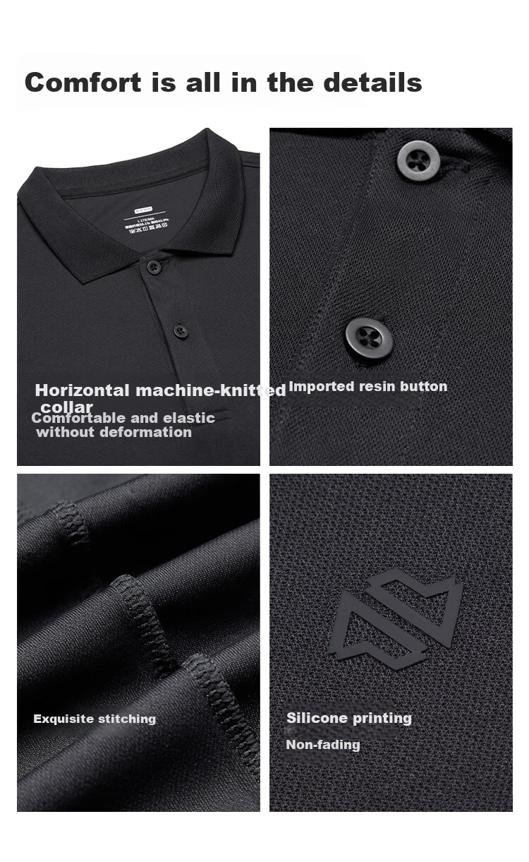 JD Original Spring And Summer 300 Outdoor T-Shirt Breathable Men's Short-Sleeve POLO Ice Silk Cool-Feeling Quick-Dry Shirt, Navy Blue, Size S 6