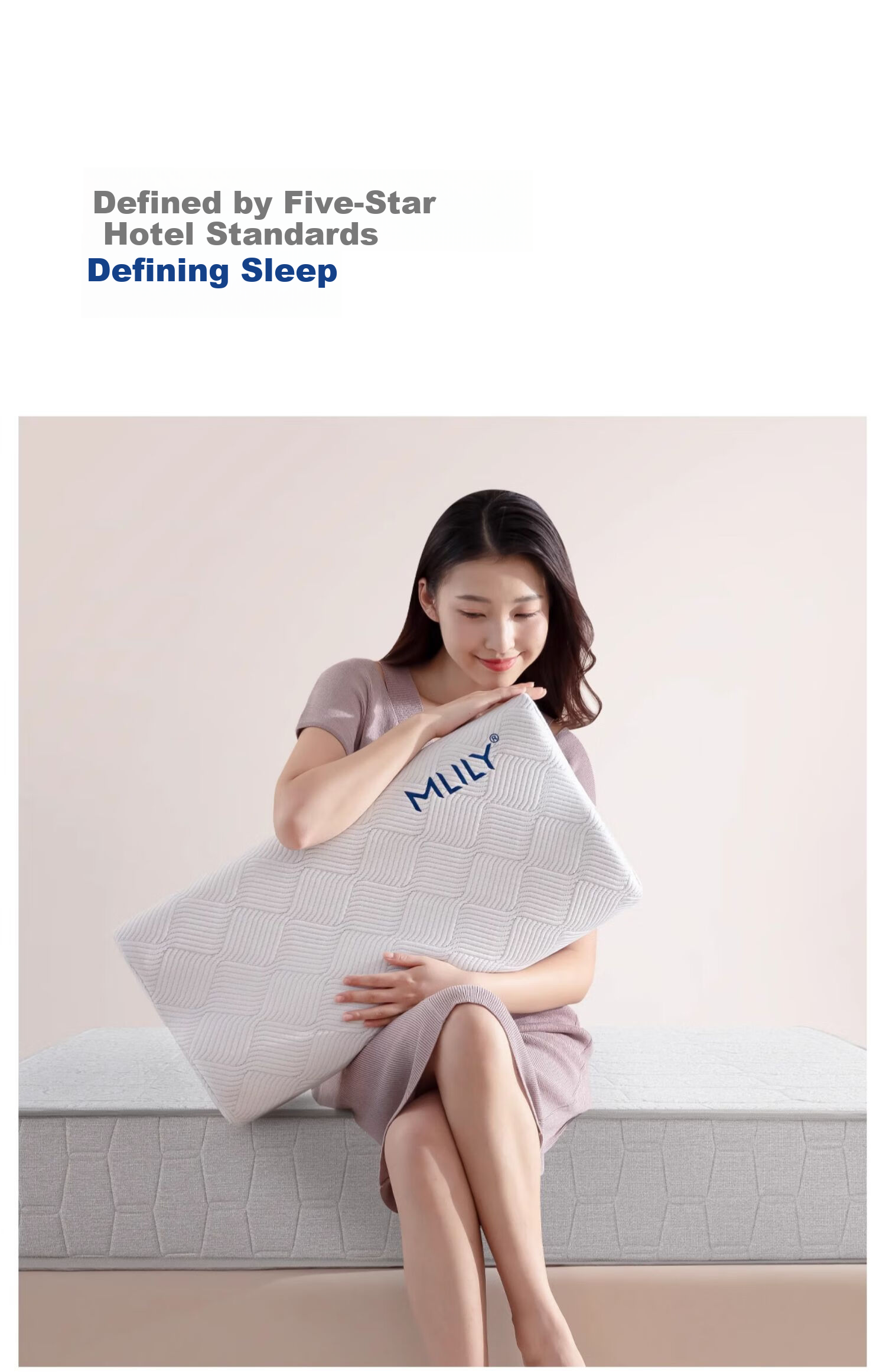 MLILY Zero Pressure Memory Foam Pillow, Cervical Support Pillow for Adults, Five-Star Hotel Quality Memory Pillow, Single Pack 15