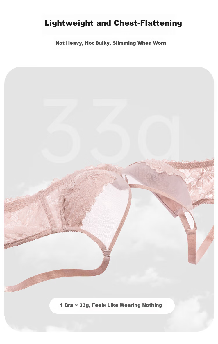 Ordifen 26 New Style Bra, Minimizing for Large Breasts, Full Coverage, Ultra-Thin, Low-Collar, Brassiere Set, Plus Size Women's Bra XB3314 5