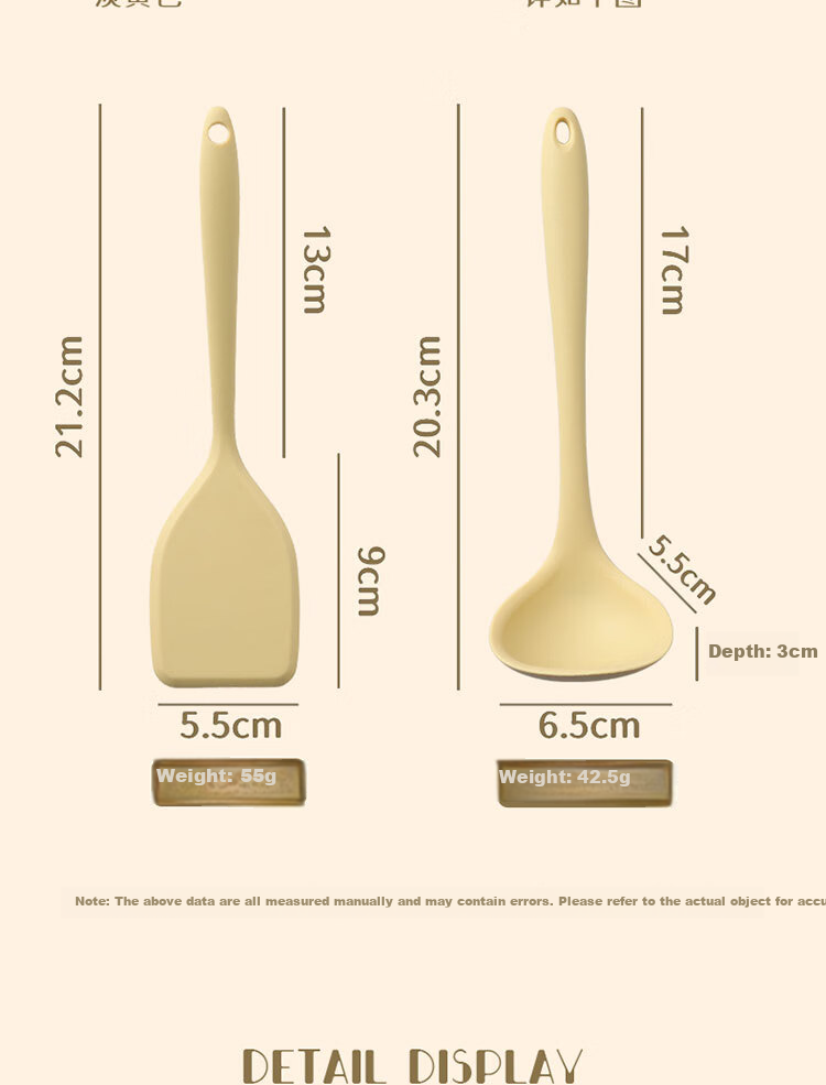 Baijie 304 Stainless Steel Stir Fry Wok Spoon Mushroom Turner Spatula Cooking Spatula Wooden Handle High Temperature Resistant Extended Large Size 13