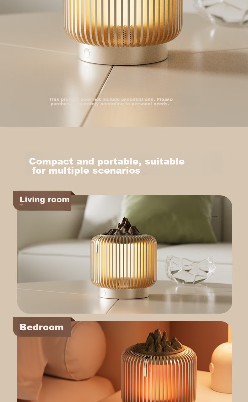 Kuangxiang Aroma Diffusing Bluetooth Speaker, Sound Atmosphere Lamp Flame Lamp Solid Wood Fragrance Dispenser for Living Room Bedroom Study Decoration, Birthday Mid-Autumn Festival Gift for Boyfriend Girlfriend 6