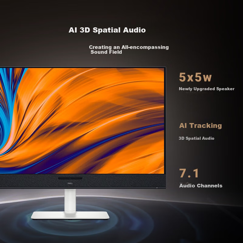 DELL 31.6-Inch 4K QD-OLED Gaming And Multimedia Large-Screen Monitor, 120Hz, 0.03ms, HDR400, Hardware Anti-Blue Light, 5*5W Speakers, S3225QC
