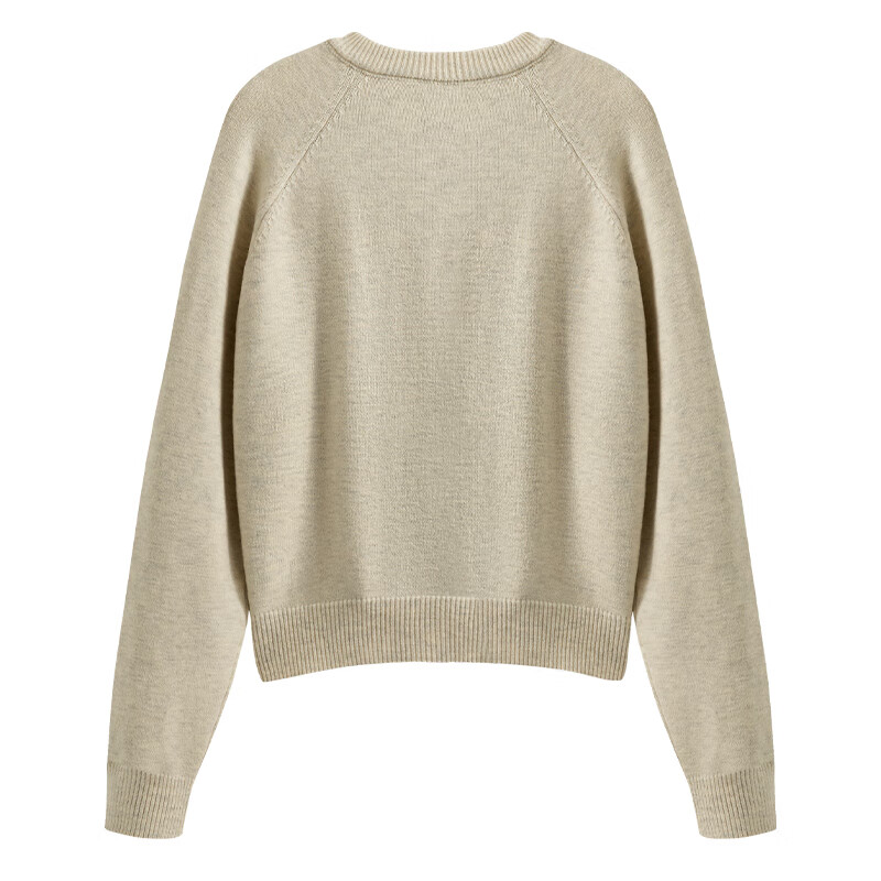 She Enjoy Knitted Cardigan Women Round Neck Cable Knit Sweater Soft Versatile Knit Top Outerwear T53Z136