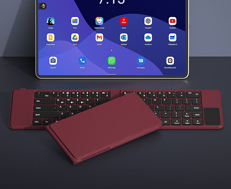 B.O.W Hangshi HB168 [Huawei DFH Authorized] Foldable Silent Bluetooth Rechargeable Keyboard Wireless Portable Universal Keyboard for Mobile Phones, Laptops, Tablets Black 5