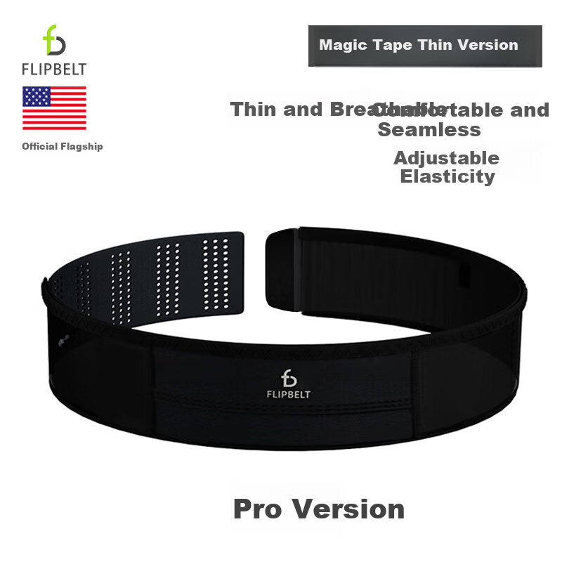 Flipbelt [Air Waist Pack 2.0] Running Gear Phone Pouch for Men And Women, Waterproof Small Size Pro Waterproof Classic Black XS-M