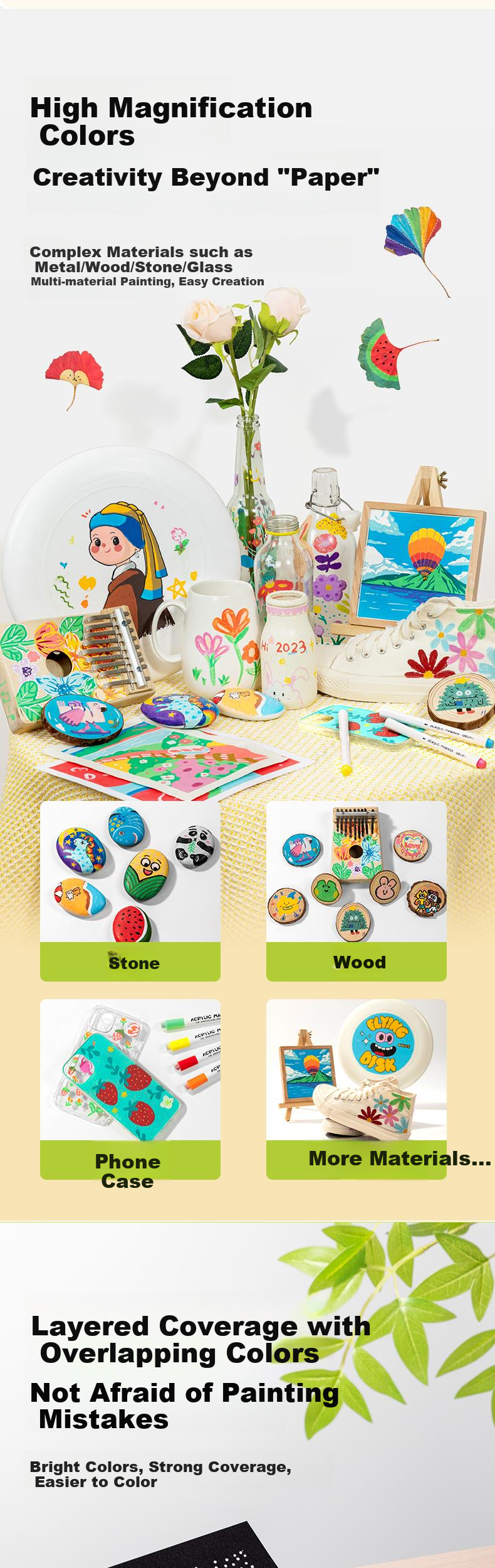 Deli [Back to School Stationery] 12-Color Children's Water-Based PP Boxed Triangular Acrylic Markers, Waterproof Drawing Guka Fluorescent Highlighters for New Year's Tree Graffiti, Boys And Girls 3