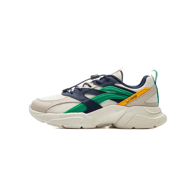LI-NING Kids Casual Shoes Unisex Teen New Comfortable Shock Absorption Low-top Sports Sneakers