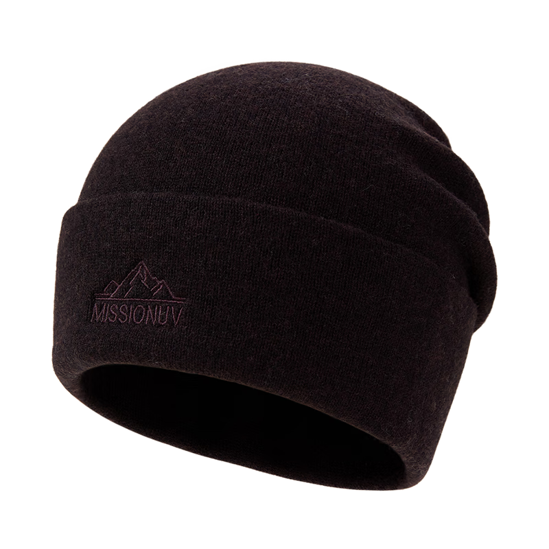 MISSION UV Pure Wool Warm Knitted Beanie Thickened Cold Weather Outdoor Ear Protection Winter Hat for Women