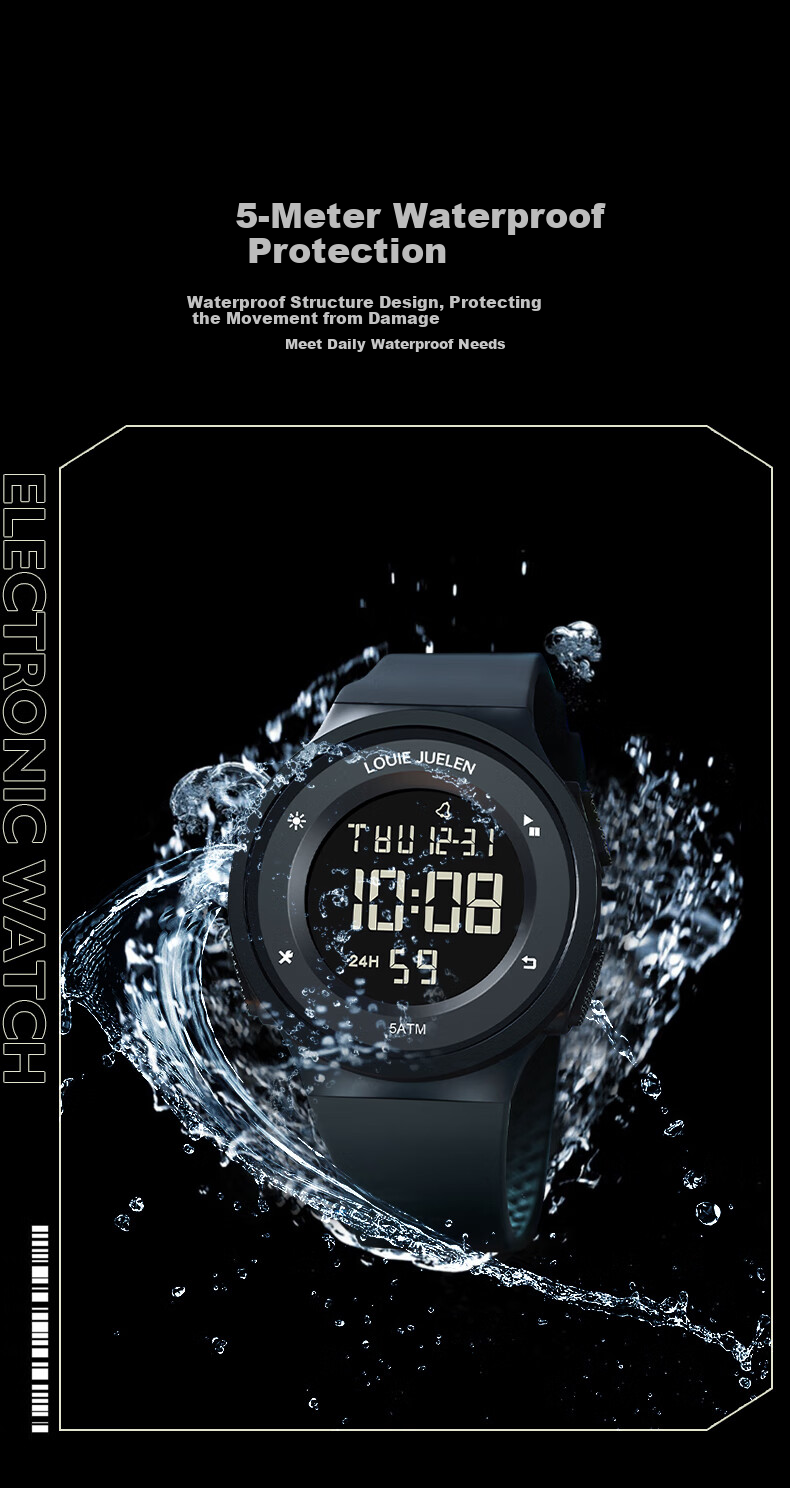 GEORGCOUNT 2025 New Watch for Men, Teenagers, Middle And High School Students, Men's Sports Multi-Functional Children's Electronic Watch for Boys 8