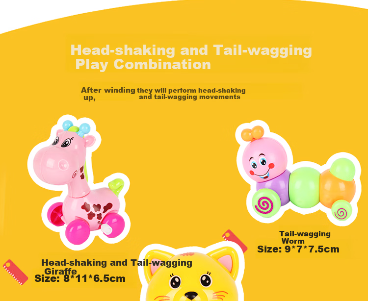 TaTanice Wind-Up Toy Set of 12 Including Bouncy Chicken And Octopus, Pull-Back Nostalgic Toys for Boys And Girls, Birthday Gift 8